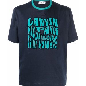 Lanvin logo shirt blue